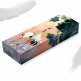 Mother of Pearl Pen Case with Folk Painting of Peony